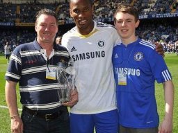 Martin with Didier Drogba